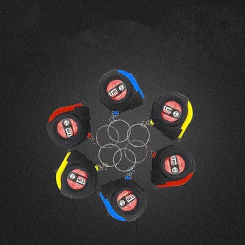 Creative Retractable Ruler Tape Children Height Measure Tape Measures Mini Pocket Pull Metric 1m Keyring Keychain Color Random