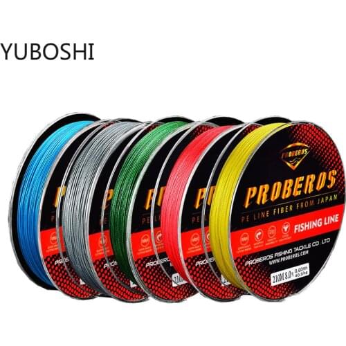 YUBOSHI Multifilament 8 Strands 210M 6-100LB 2020 New PE Braided Fishing Line tresse peche Saltwater Freshwater Fishing Weave