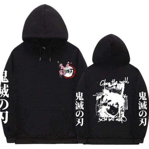 2021 Hottest Fashion Serial Experiments Lain Iwakura and Japan Anime Demon Slayer Hoodie Sweatshirt Kamado Nezuko Print Hoodies