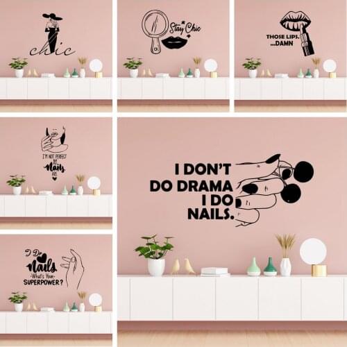 Cartoon cosmetology Wall Decal Living Room Removable Mural For Kids Rooms Wall Decal Home Decor