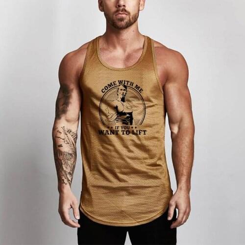 Fitness Mesh Mens Tank Top Brand Workout Fashion Casual Singlets Sleeveless Bodybuilding Gym Sports Vest Stringer Undershirt