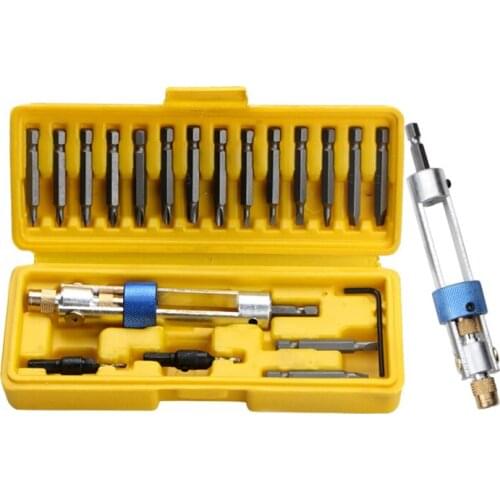 High-carbon steel 20Pcs Dismountable Multi Magnetic Screwdriver Sets16 Different Kinds Head Countersink Bits Allen Wrench
