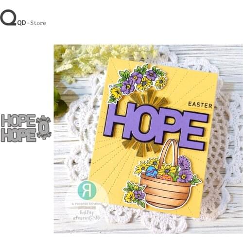 Hope English Words Cutting Dies Stamps Dies Scrapbooking Mold Cut Handmade Tools DIY Greeting Card Craft Decoration New 2021
