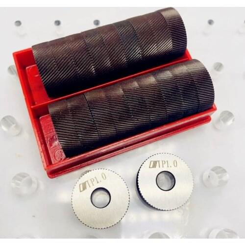 2PCS reticulated knurling tool 26x8x8mm steel single straight wheel 0.8mm 1.0mm 1.2mm 1.6mm 2.0mm 3.0mm pitch HSS knurling wheel