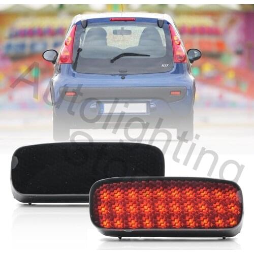 2 Pcs For Peugeot 107 206 607 2005-2012 Citroen C1 C5 05-08 Fiat Scudo 2007-up Led Rear Bumper Reflector Lights Car Tail Lamp