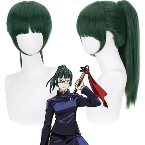Jujutsu Kaisen Zen'in Maki Cos Anime Wig Tiger Mouth Clip Ponytail Tie Hair Body Split Type Suitable For Various Occasions