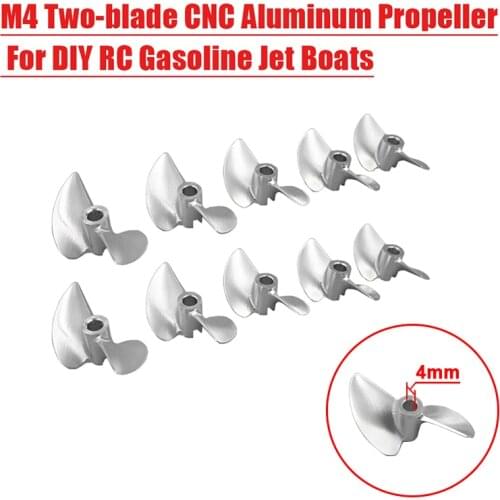 4mm Hole Pitch Props CNC 2-blade Propellers 430/432/433/435/438/440/442/445 Propeller Aluminum for DIY RC Gasoline Jet Boats