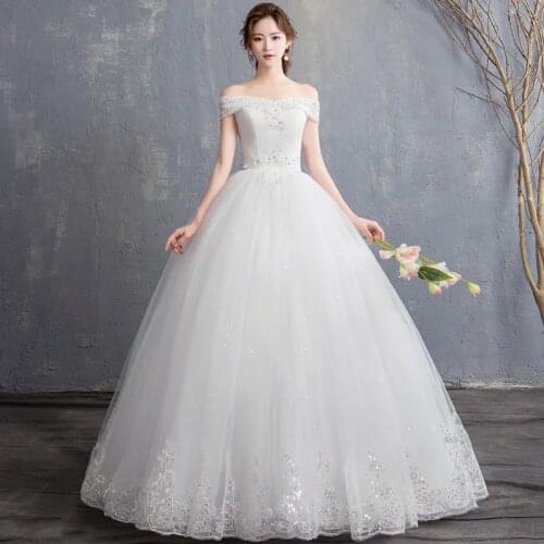 Luxury Wedding Dress Lace Up Embroidery Ball Gowns Wedding Dresses New Bride Princess Dream Dresses