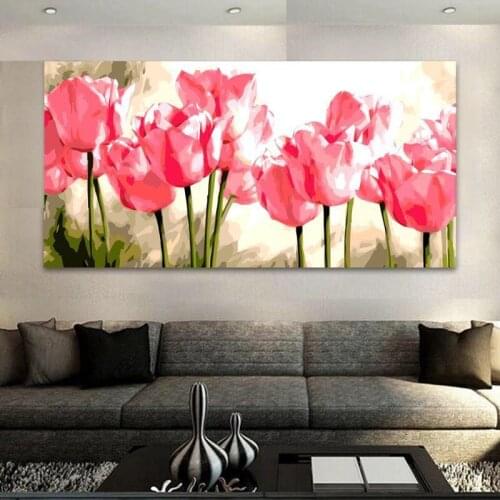 RUOPOTY Frame Flowers DIY Painting By Numbers Large Size Modern Picture By Number For Home Decors Artwork 60x120 Diy Gift