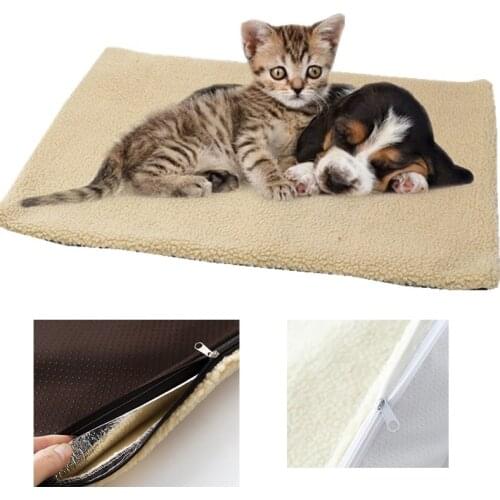 Pet Self Heating Mat Small Dogs Cats Heated Pad Sleep Mattress Puppy Chihuahua Cushion Bed Washable Warming Cage Mat