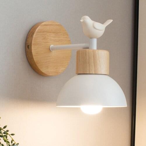 Modern Black White Windmill Wall Lamp Wood Iron Wall Sconce Light Fixtures Led Mirror Lights Home Decor Bedroom Bathroom Lamps