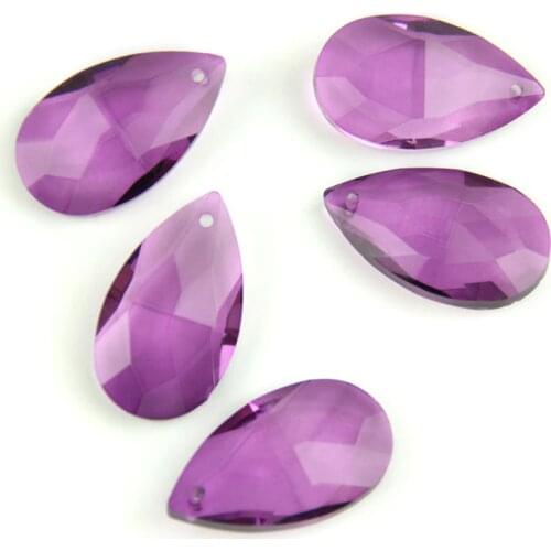 38mm-76mm Dark Purple Mesh Shape Crystal Chandelier Pendants Parts Beads Hanging Crystals For Chandelier