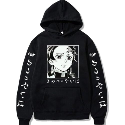 Demon Slayer Hoodies Anime Cosplay Kimetsu No Yaiba Sweatshirts Long Sleeve Loose Casual Oversized 4XL Pullovers Streetwear Top