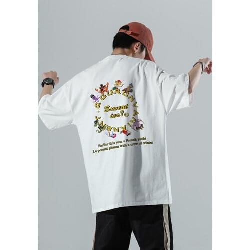 Street Hip Hop T- shirt Mens 2021 Summer Funny letter Green Tshirts Casual Mens 100% Cotton Fashion Short Sleeve Tees S-5XL