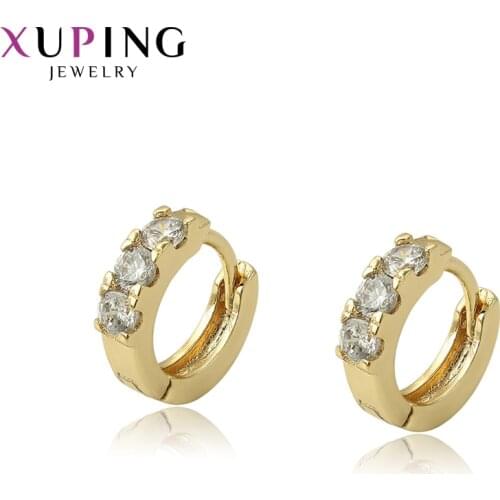Xuping Jewelry Unique Temperament Simple Hoop Earrings for Women Special Trendy Christmas Gifts 97061