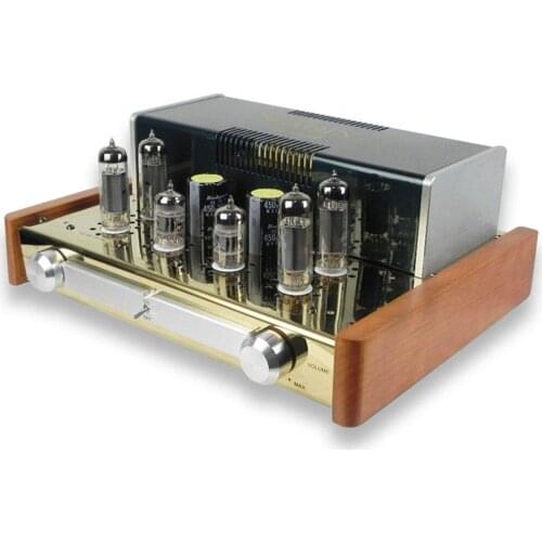 YAQIN MC-84L Integrated Vacuum Tube Amplifier SRPP Circuit 6P14*4 Class AB1 Tube Headphone Earphone Amplifier 2*12W 110V/220V