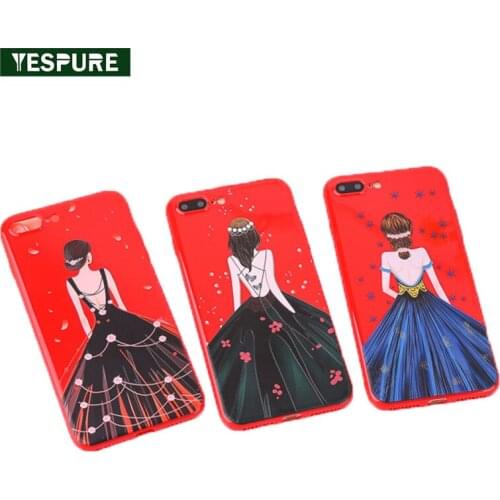 YESPURE 4.7inch Red Cellphone Case accessories for Iphone 7 Case celular fundas for Iphone 8 antishock capa women Drop Shipping