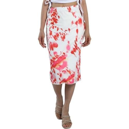 Boho Style Floral Printed Skirts Y2K Long Mid-Calf Pencil Skirts Women High Waist Cute Holiday Beach Party Outfits Streetwear