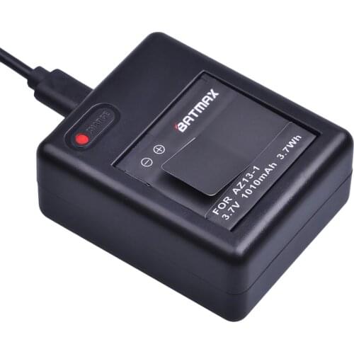 1PC 3.7V 1010mAh AZ13-1 AZ13 Battery+USB Dual Charger For Xiaomi Yi Action Cameras Xiaomi Yi Battery