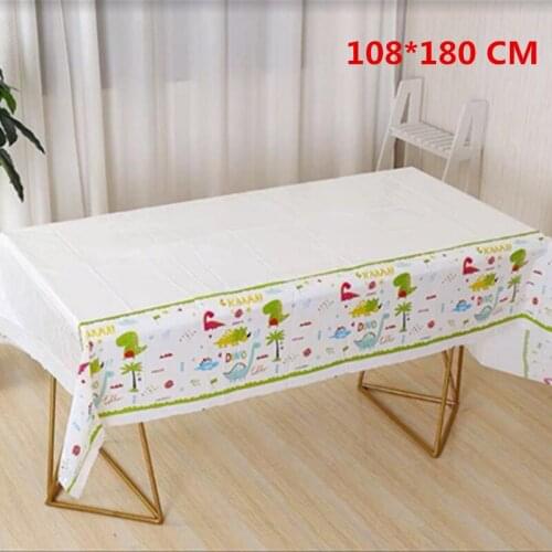 1pcs/lot Cute Dinosaur Design Tablecloth Decoration Happy Birthday Party Boys Table Cover Baby Shower Maps 108*180 CM