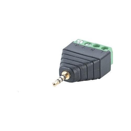 2.5mm 4 Pole Stereo Male to AV Screw Terminal Stereo Jack 2.5 mm male 4 pin Terminal Block Plug connector