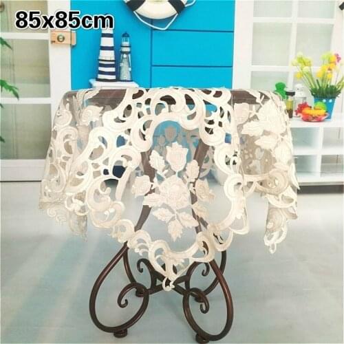 European Style Hollow Lace Embroidered Tablecloth Furniture Appliances TV Multi-purpose Cover Cloth Banquet Party Decoration