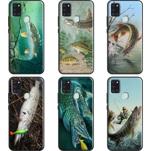 Pike Fish Fishing Bait For Samsung A50 A70 A10 A20 A40 A51 A71 Case For Galaxy A21S M21 M31 A11 A20e A7 Coque