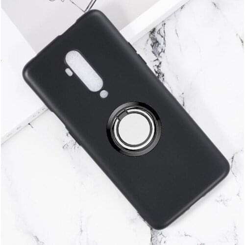 For OnePlus 7T Pro Back Ring Holder Bracket Phone Case Cover Phone TPU Soft Silicone Cases for OnePlus 7T Pro 5G 6.67"