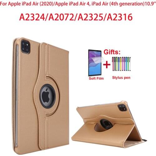 360 Degree Rotating Case For Apple iPad Air 4 (2020) 10.9 inch Tablet Stand Cover For Air 4th generation A2324 A2072 A2325 A2316
