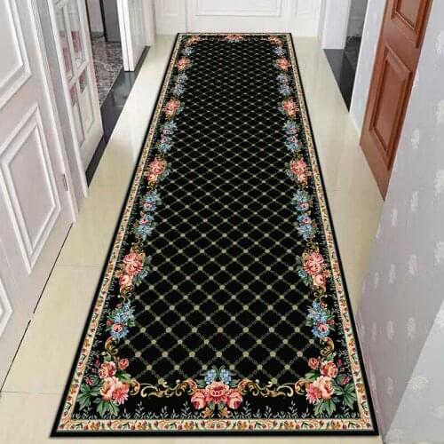 Europe Long Hallway Rugs and Carpets Non-slip Nordic Stair Carpet Corridor Hallway Carpet Hotel Aisle Rug Home Entrance Doormat