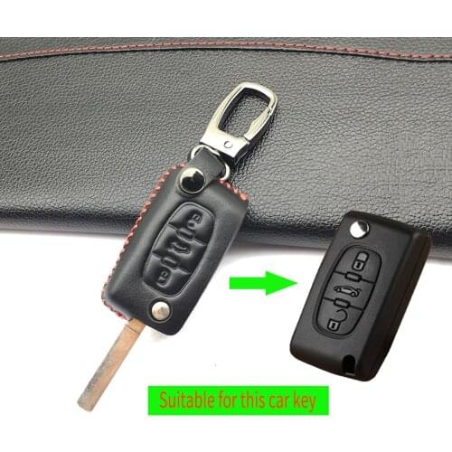 Exquisite Car Key Cover Case 2 Button bag For Peugeot 107 206 207 208 306 307 308 For Citroen C1 C2 C3 C4 C4L C5 C6 Key Shell