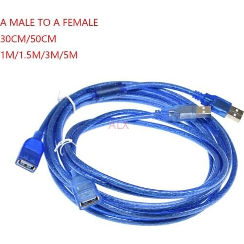 0.3m 0.5m 1m 1.5m usb 2.0 type a male to A female usb cable extension cable