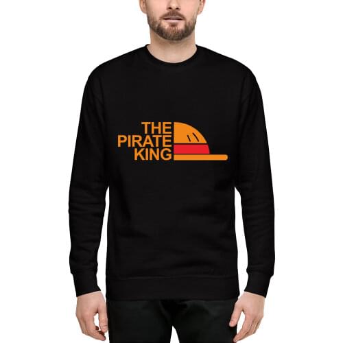 The Pirate King Costume Sweatshirt One Piece Luffy Printing Hoodies Harajuku Pullover Moletom Masculino Hip Hop Anime Hoodie