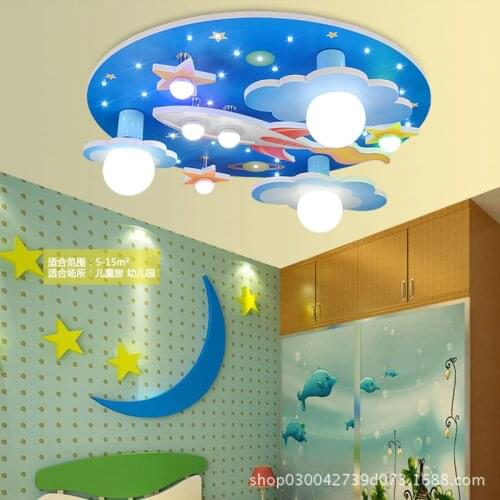 Night starry sky creative childrens room led eye protection ceiling lamps new boys' and girls' bedroom cartoon lighting