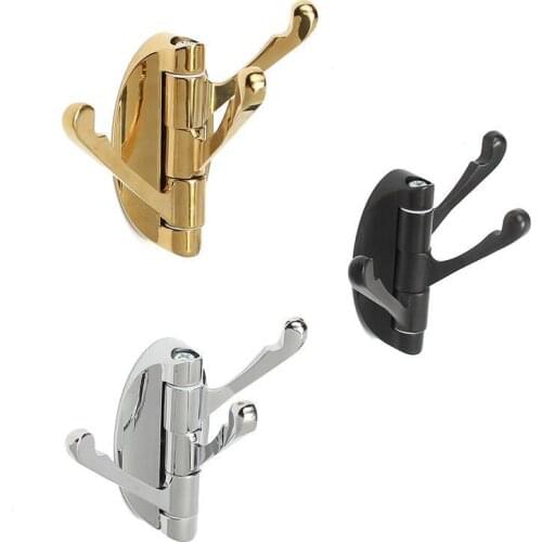 180 Degree Rotation Zinc Alloy Clothes Hook Bathroom Kitchen Coat Hat Clothes Key Hook Folding Swing Triple Arms Towel Hanger