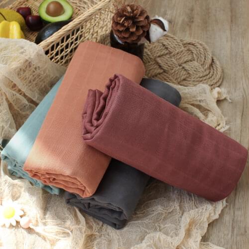 70% Bamboo + 30% Cotton Blanket Muslin Swaddle Baby Cotton Baby Swaddles Blanket Baby Muslin Blanket 120x120cm