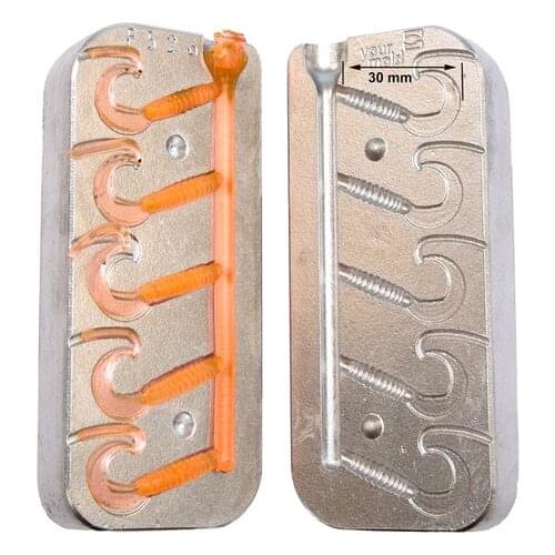 SOFT LURES MOULD Twister 30mm. 5 positions P 526