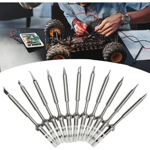 11pcs/set TS100 Mini Digital Soldering Iron Tip Replacement Bit Head K KU I D24 BC2 C4 Lead Free