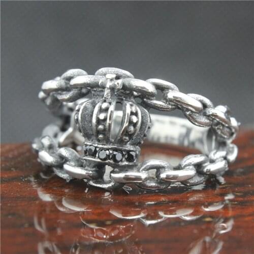 Newest Mens Ring 316L Stainless Steel Cool Crown Ring Top Quality
