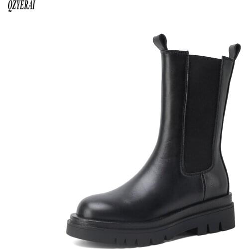 2020 New Autumn/winter Women boots Genuine leather Chelsea boots Riding boots European brand womens shoes