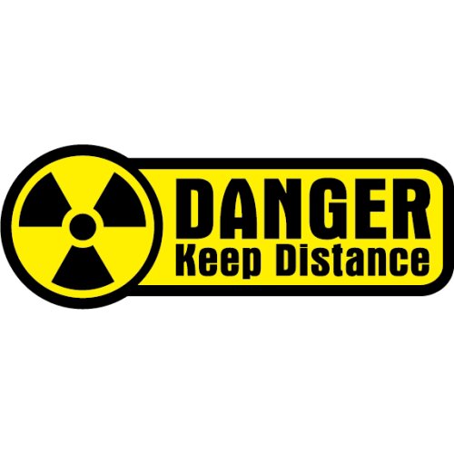 Danger Warning Stickers Decorative Sticker Reflective Type Car Body Decals Window 20cmx7cm