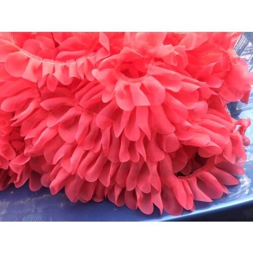 Factory Price 40meters/lot 4.5cm Chiffon lace fold lace handmade flower material diy headdress clothes accessories SC240