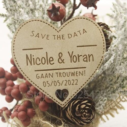Personalised Engraved Rustic Wooden Heart Save The Date Fridge Magnets Invites, rustic save the dates