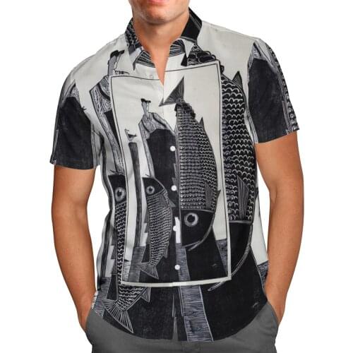 Fishing 3D Print Beach Hawaiian 2021 Summer Shirt Short Sleeve Shirt Gothic Streetwear Oversized 5XL Camisa Social Chemise Homme