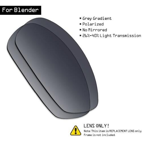 SmartVLT Polarized Sunglasses Replacement Lenses for Oakley Blender - Grey Gradient Tint