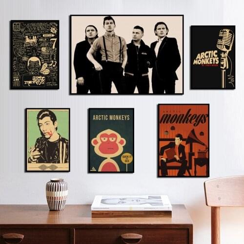 Poster Rock Band Arctic Monkey Art Retro Picture Bar Cafe High Quality Canvas Painting Wall Living Room Home Decoration