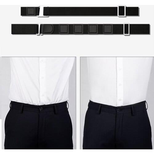 1 Pc Unisex Adjustable Non Slip Wrinkle-Proof Shirt Holder Shirt Stays Strap Locking Belt for Men Apparel Accessories