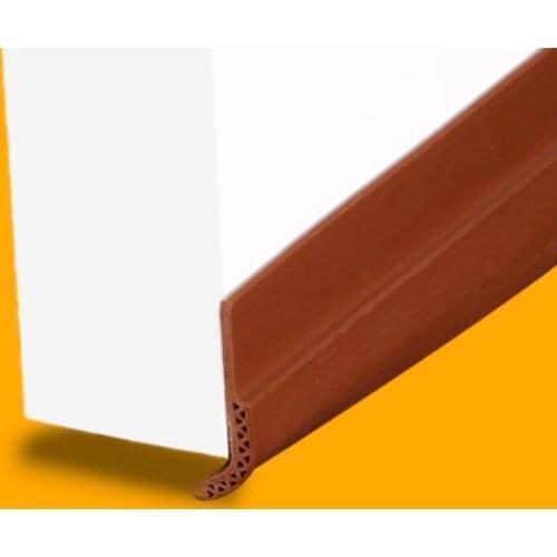Self-adhesive Acoustic Door Bottom Sweeps Draft Stopper Threshold Seals 28 x 910mm 45x910mm 45x1200mm Brown White Transparent