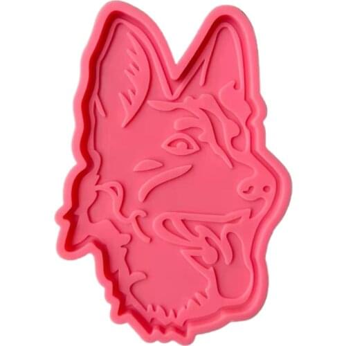 Dog Head Shaped Coaster Epoxy Resin Mold DIY Crafts Casting Tool Cup Mat Pad Silicone Mould