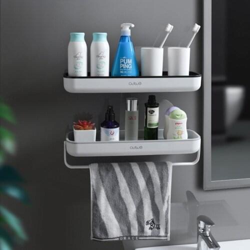Kitchen Bathroom Drain Towel Rack Organizer For Multifunction Storage Rack For Wall Shower Spices Shelf Bathroom Accessories
